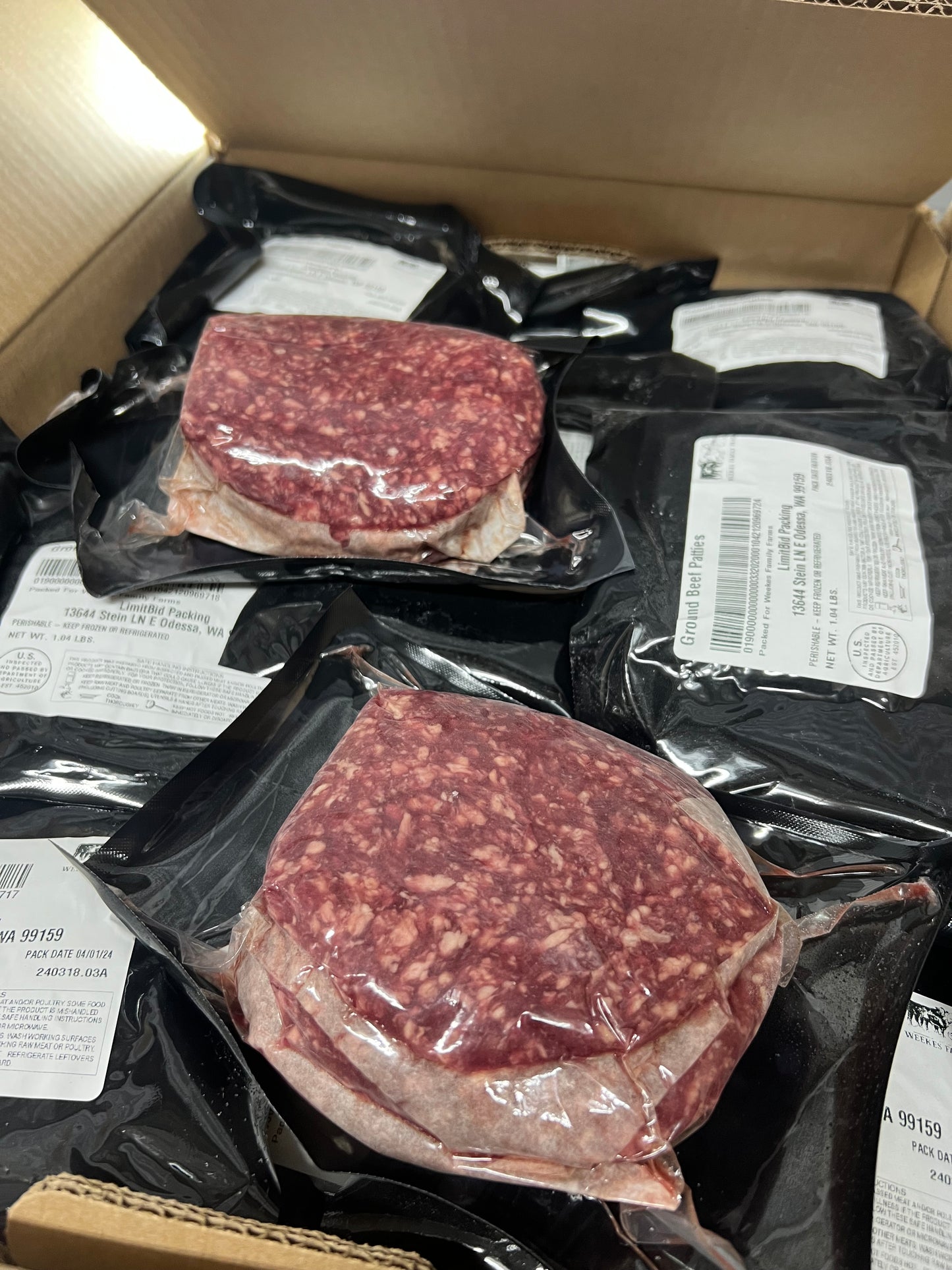 50 lb Burger Patty Party Box